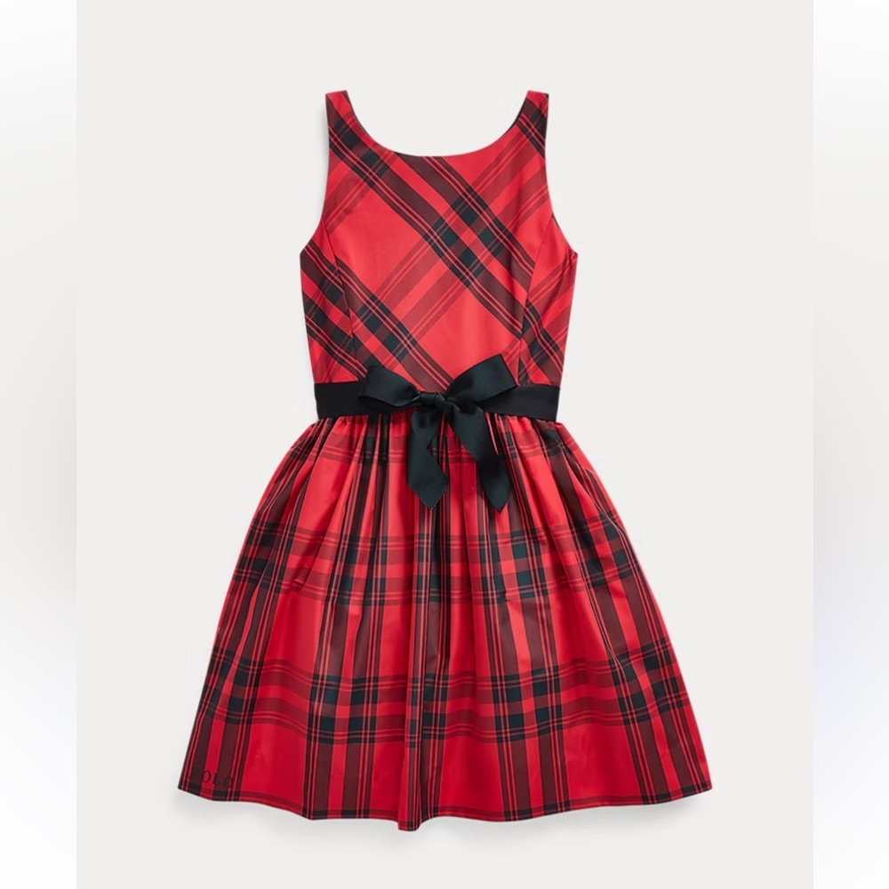 RALPH LAUREN plaid taffeta dress
